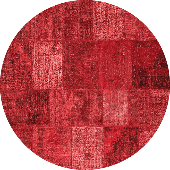 Machine Washable Patchwork Red Transitional Rug, wshcon1418red