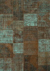 Patchwork Turquoise Transitional Rug, con1418turq