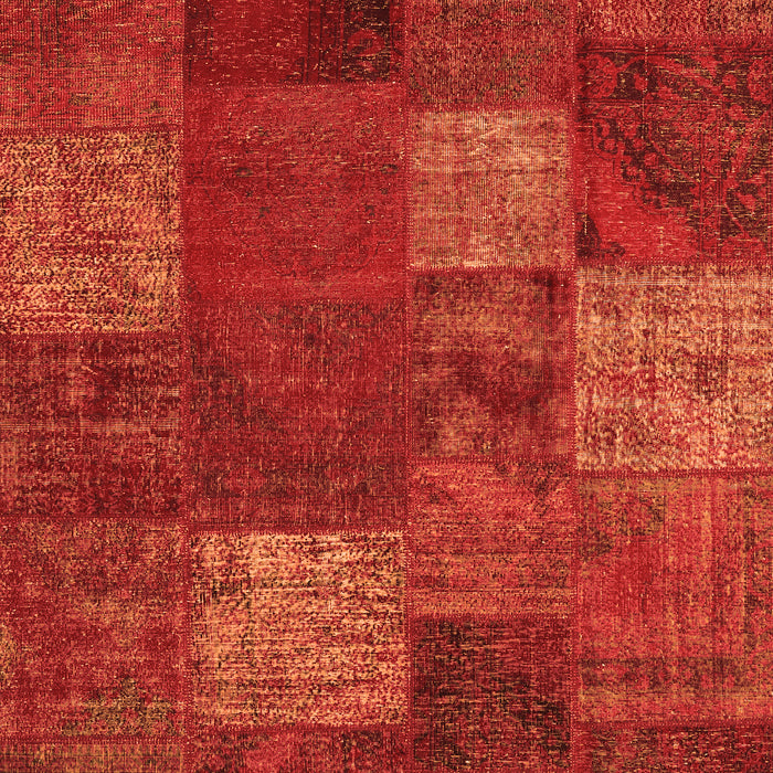 Patchwork Orange Transitional Rug, con1418org