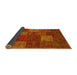 Sideview of Patchwork Yellow Transitional Rug, con1418yw