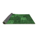 Sideview of Patchwork Emerald Green Transitional Rug, con1418emgrn