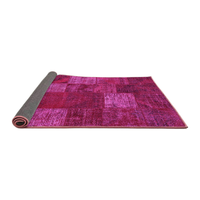 Sideview of Patchwork Pink Transitional Rug, con1418pnk