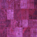 Square Patchwork Purple Transitional Rug, con1418pur