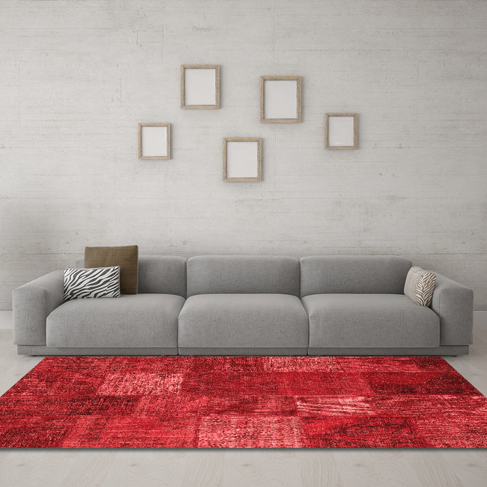 Transitional Red Washable Rugs