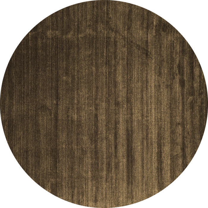 Round Machine Washable Abstract Brown Contemporary Rug, wshcon1419brn