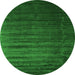 Machine Washable Abstract Green Contemporary Area Rugs, wshcon1419grn