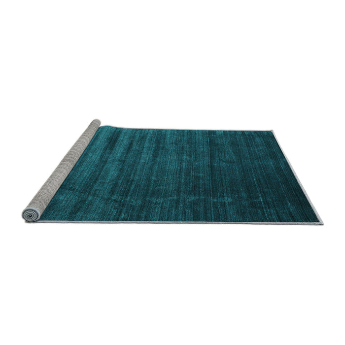 Sideview of Machine Washable Abstract Light Blue Contemporary Rug, wshcon1419lblu