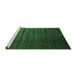 Sideview of Machine Washable Abstract Emerald Green Contemporary Area Rugs, wshcon1419emgrn