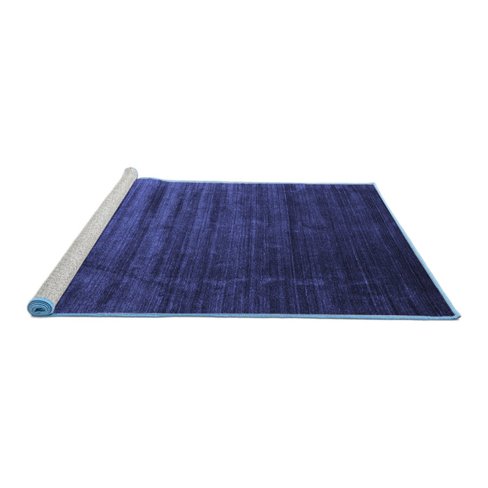 Sideview of Machine Washable Abstract Blue Contemporary Rug, wshcon1419blu