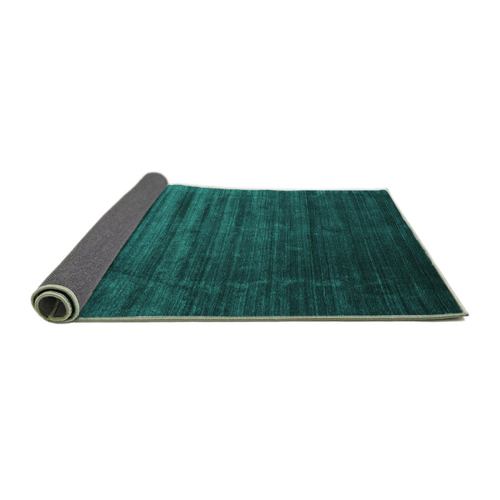 Sideview of Abstract Turquoise Contemporary Rug, con1419turq