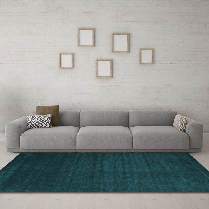 Machine Washable Abstract Light Blue Contemporary Rug in a Living Room, wshcon141lblu