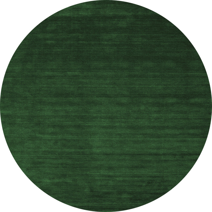 Round Abstract Emerald Green Contemporary Rug, con141emgrn