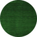 Square Abstract Green Contemporary Rug, con141grn