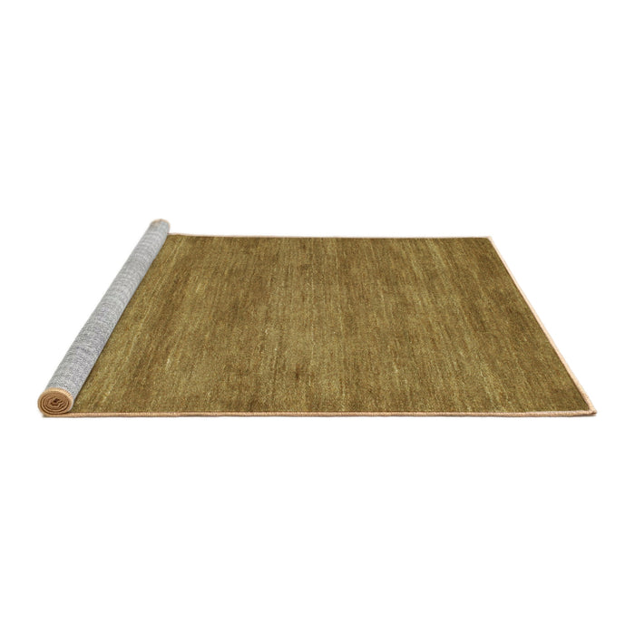 Serging Thickness of Machine Washable Contemporary Dark Golden Brown Rug, wshcon142