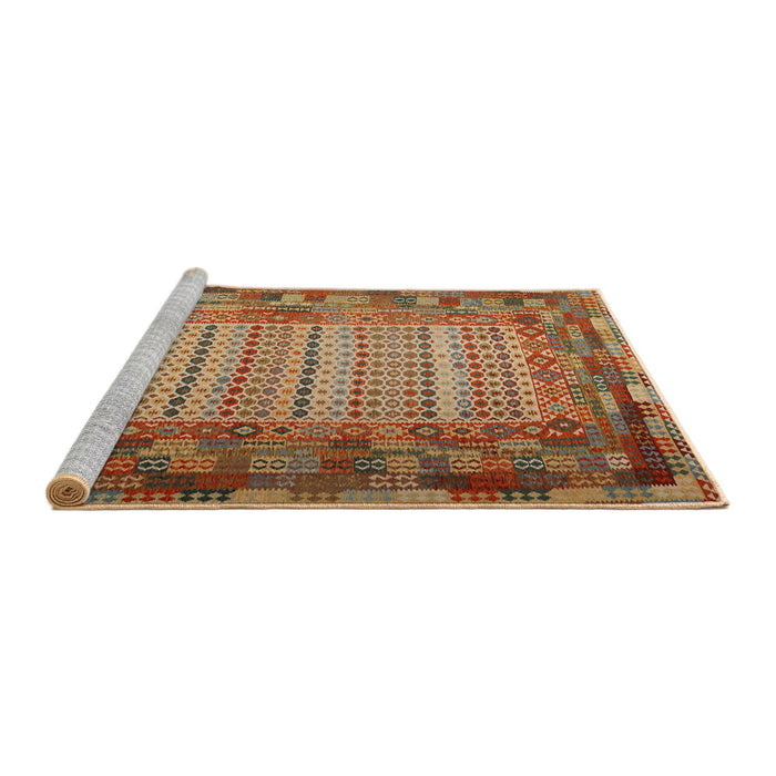 Serging Thickness of Machine Washable Contemporary Mahogany Brown Rug, wshcon1420