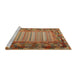 Serging Thickness of Machine Washable Contemporary Mahogany Brown Rug, wshcon1420