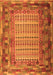 Serging Thickness of Machine Washable Patchwork Orange Transitional Area Rugs, wshcon1420org