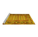 Sideview of Machine Washable Patchwork Yellow Transitional Rug, wshcon1420yw