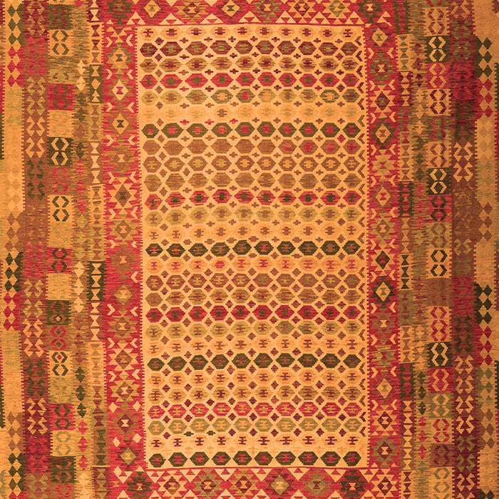 Patchwork Orange Transitional Rug, con1420org