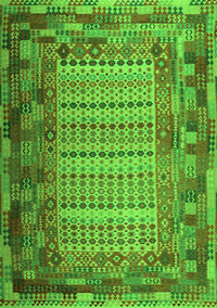 Patchwork Green Transitional Rug, con1420grn