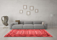 Machine Washable Patchwork Red Transitional Rug, wshcon1420red