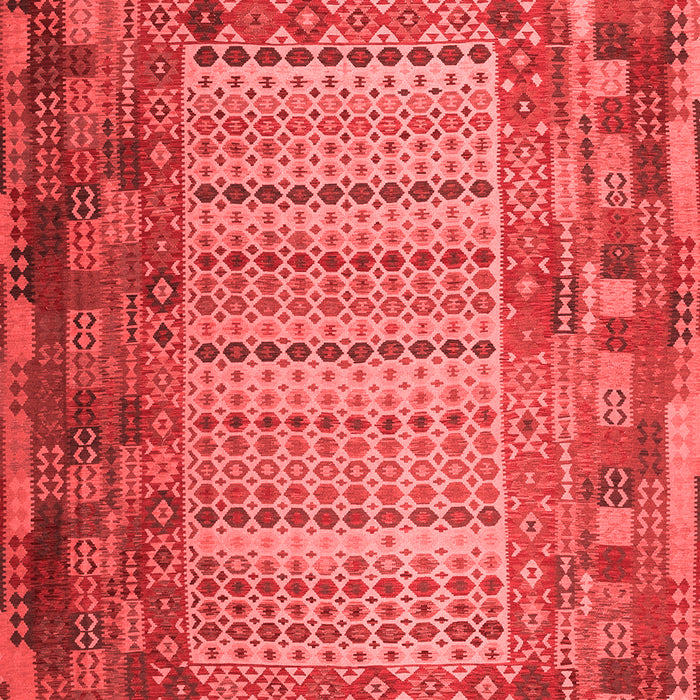 Machine Washable Patchwork Red Transitional Rug, wshcon1420red