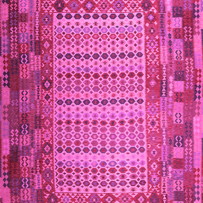 Machine Washable Patchwork Pink Transitional Rug, wshcon1420pnk