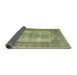 Thickness of Contemporary Avocado Green Modern Rug, con1421