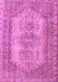 Machine Washable Abstract Pink Contemporary Rug, wshcon1421pnk