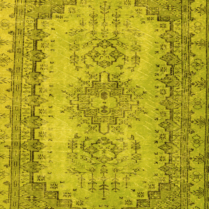 Machine Washable Abstract Yellow Contemporary Rug, wshcon1421yw