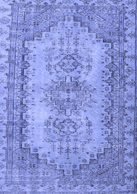 Abstract Blue Contemporary Rug, con1421blu