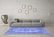 Machine Washable Abstract Blue Contemporary Rug in a Living Room, wshcon1421blu