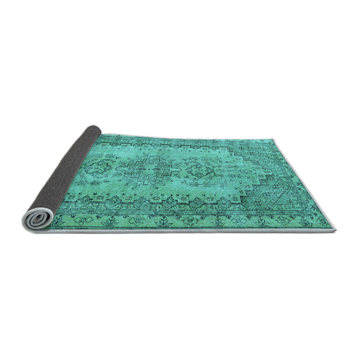 Sideview of Abstract Light Blue Contemporary Rug, con1421lblu