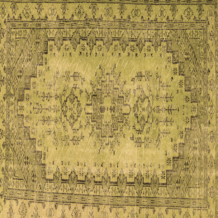 Square Abstract Brown Contemporary Rug, con1421brn