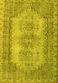 Abstract Yellow Contemporary Rug, con1421yw