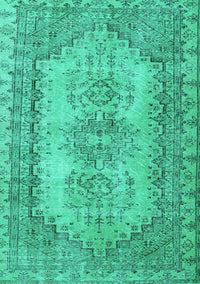 Abstract Turquoise Contemporary Rug, con1421turq