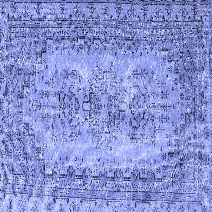 Square Machine Washable Abstract Blue Contemporary Rug, wshcon1421blu