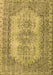 Machine Washable Abstract Brown Contemporary Rug, wshcon1421brn