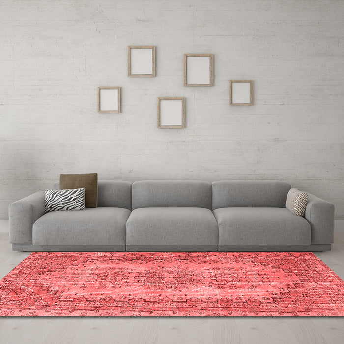 Contemporary Red Washable Rugs
