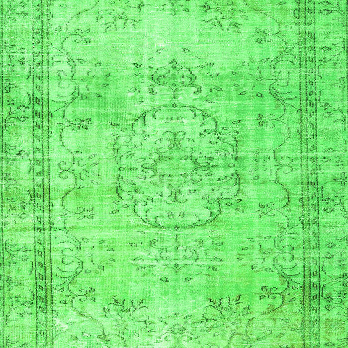 Serging Thickness of Machine Washable Abstract Green Contemporary Area Rugs, wshcon1422grn