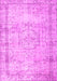 Machine Washable Abstract Pink Contemporary Rug, wshcon1422pnk