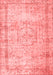 Abstract Red Contemporary Area Rugs