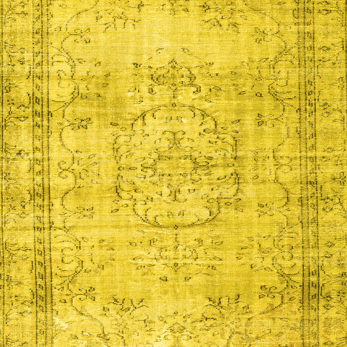 Abstract Yellow Contemporary Rug, con1422yw