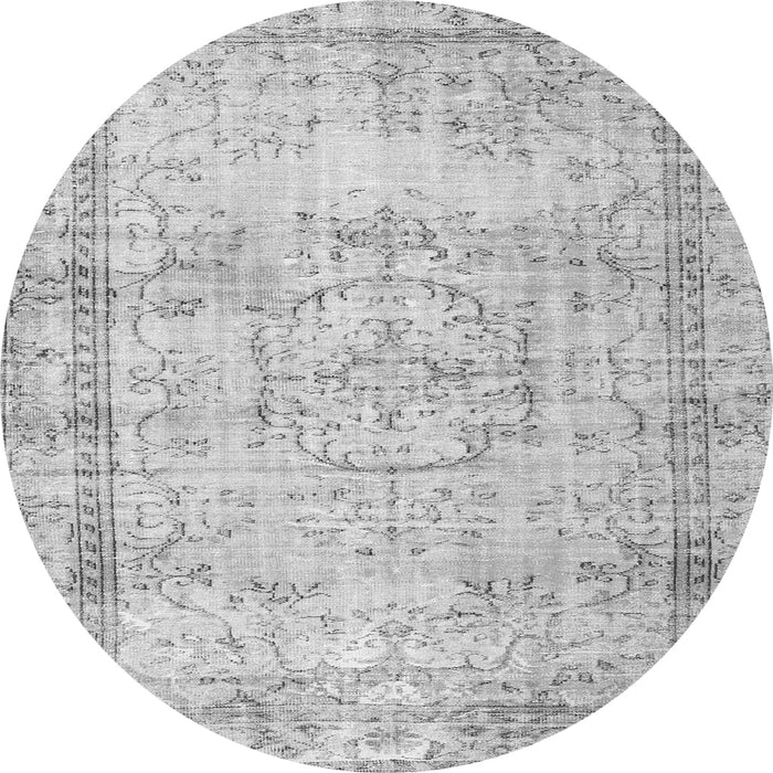 Square Abstract Gray Contemporary Rug, con1422gry