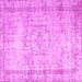 Square Abstract Pink Contemporary Rug, con1422pnk