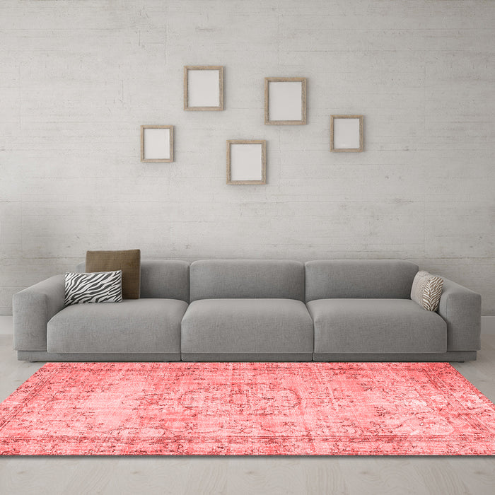 Contemporary Red Washable Rugs