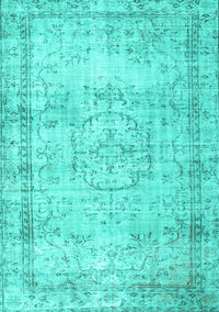 Abstract Turquoise Contemporary Rug, con1422turq