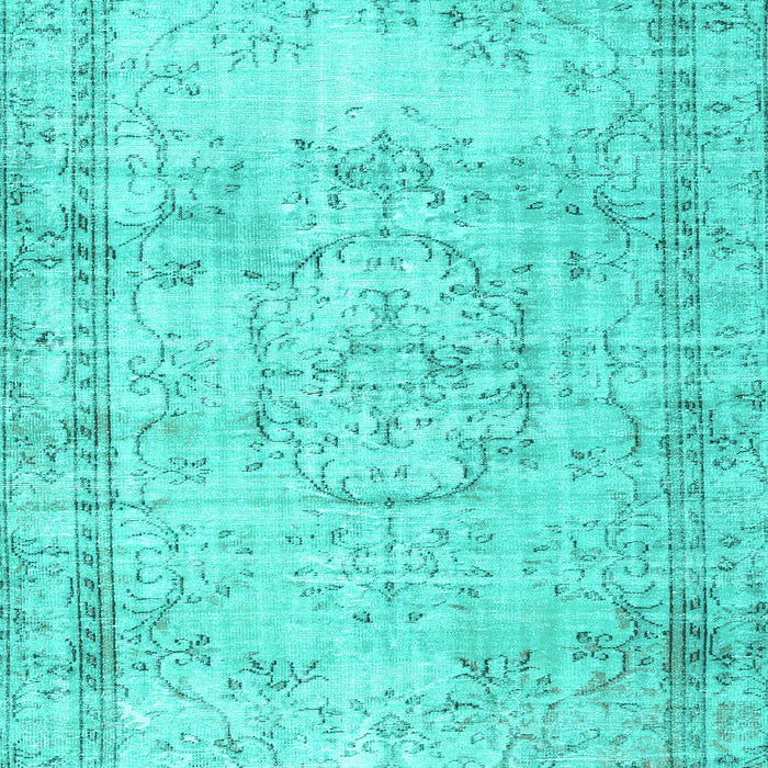 Abstract Turquoise Contemporary Rug, con1422turq