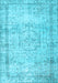 Machine Washable Abstract Light Blue Contemporary Rug, wshcon1422lblu