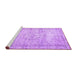 Sideview of Machine Washable Abstract Purple Contemporary Area Rugs, wshcon1422pur